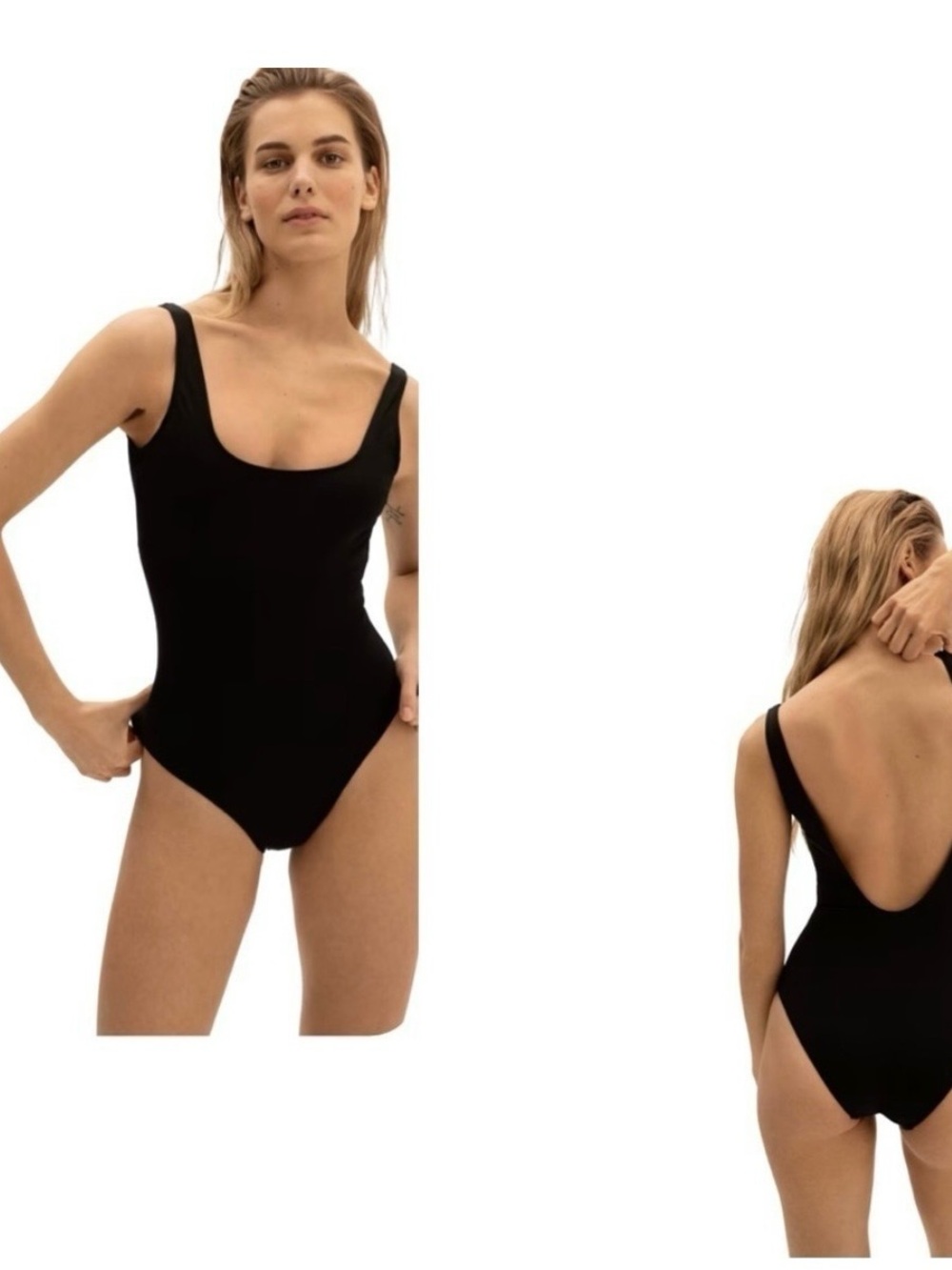 Everlane Black Scoop Neck One-Piece